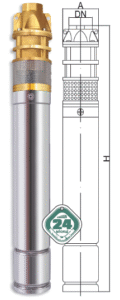 Глибинний насос Euroaqua 3 SKM 150 - 1,1 kw